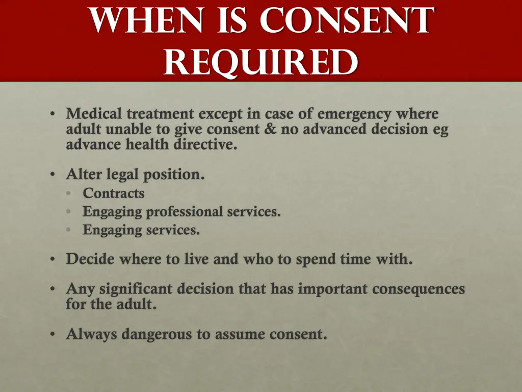 when is consent required