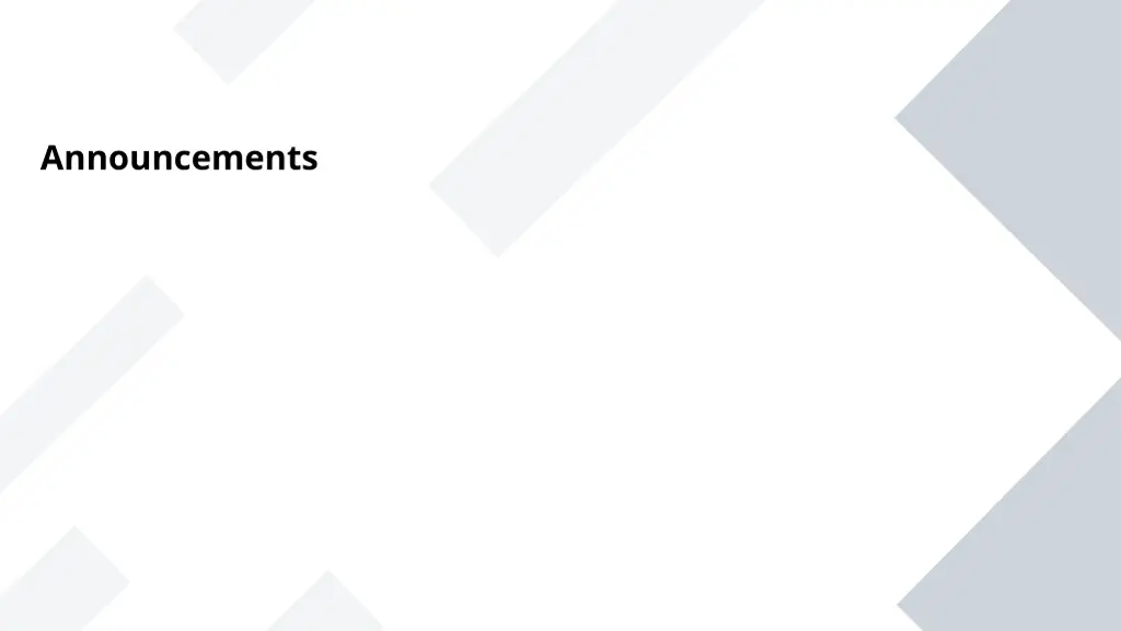 announcements