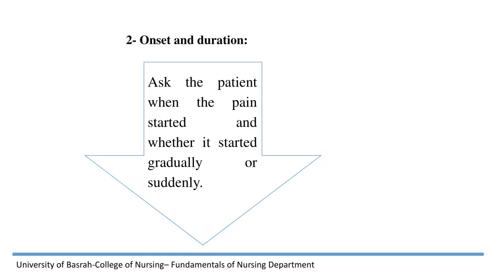 2 onset and duration