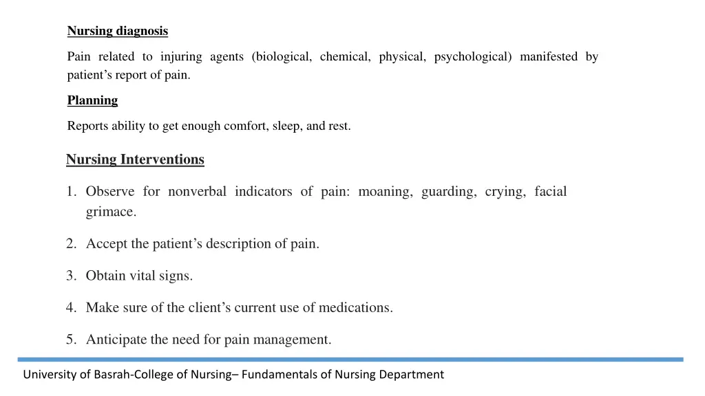 nursing diagnosis