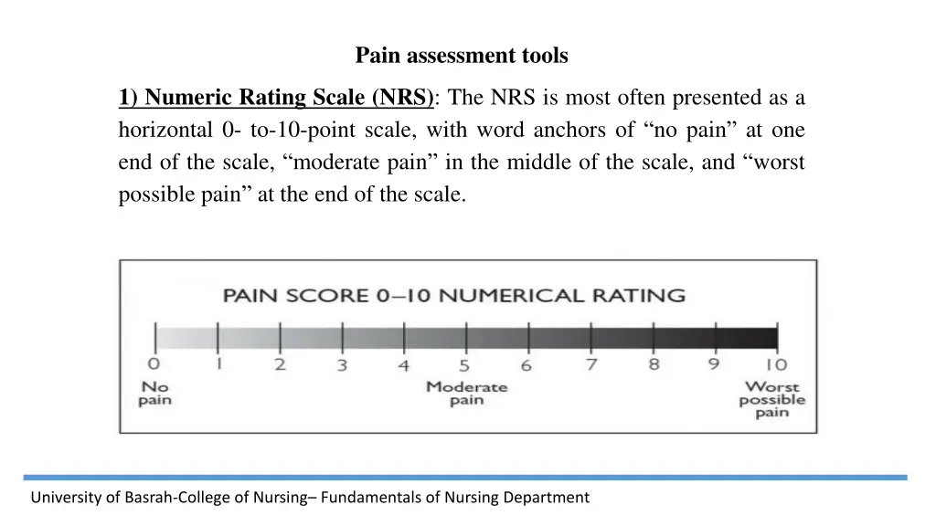 pain assessment tools
