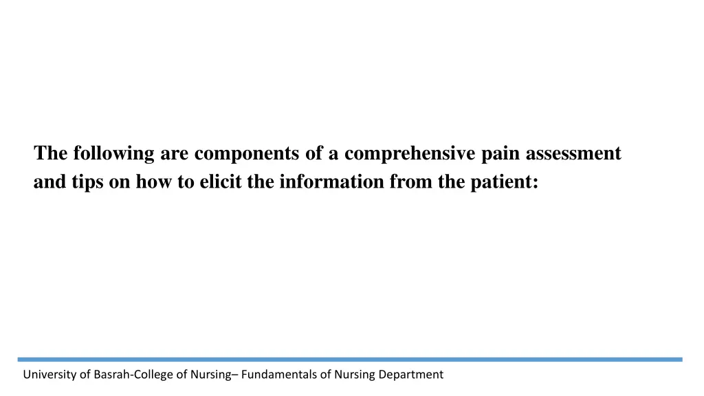 the following are components of a comprehensive