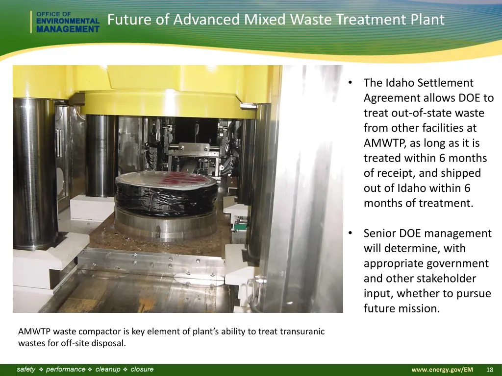 future of advanced mixed waste treatment plant 1