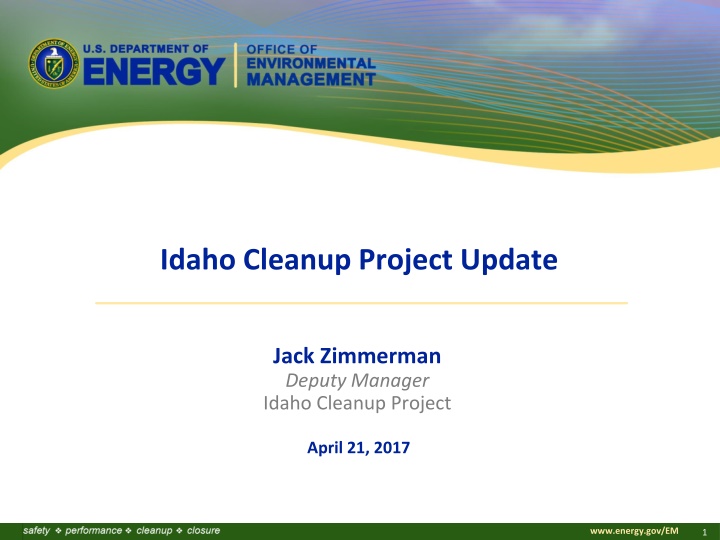 idaho cleanup project update