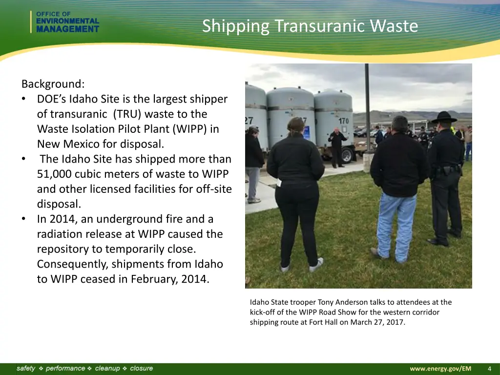 shipping transuranic waste