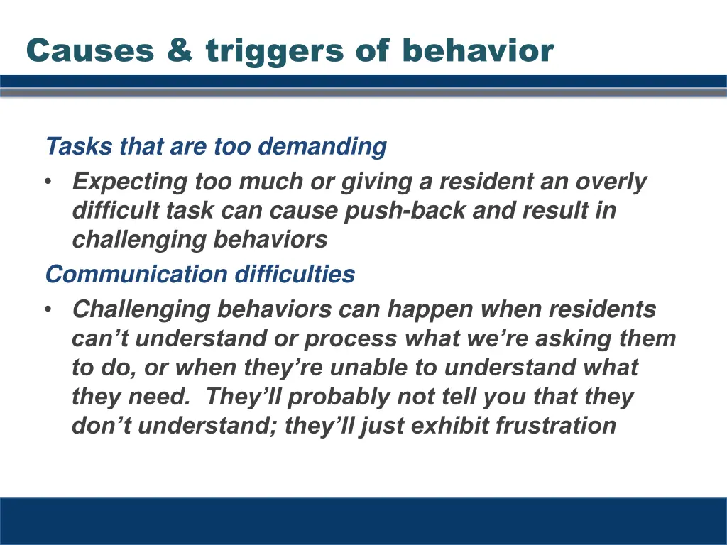 causes triggers of behavior 1