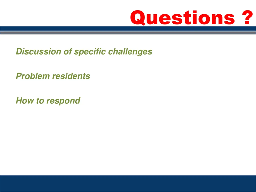 questions