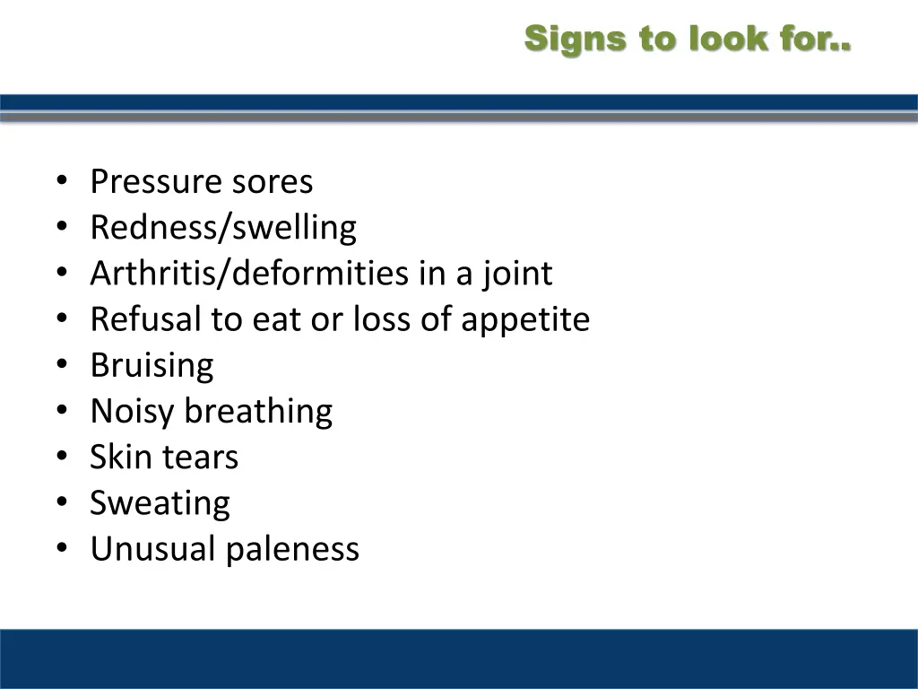 signs to look for