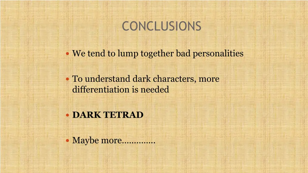 conclusions