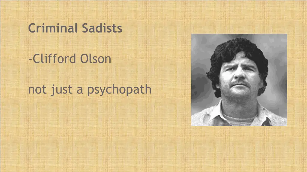 criminal sadists