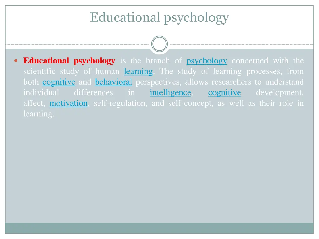 educational psychology