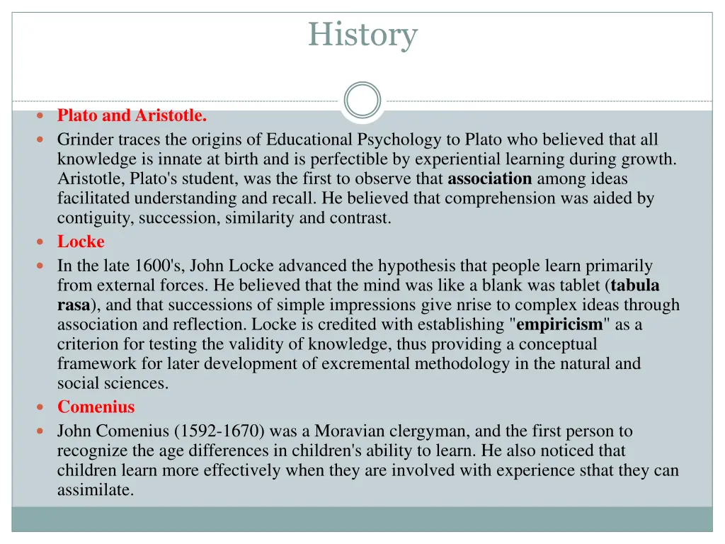 history