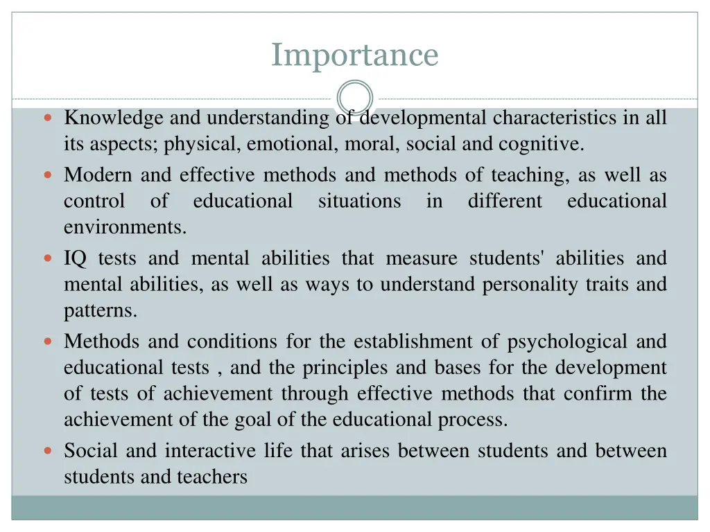 importance