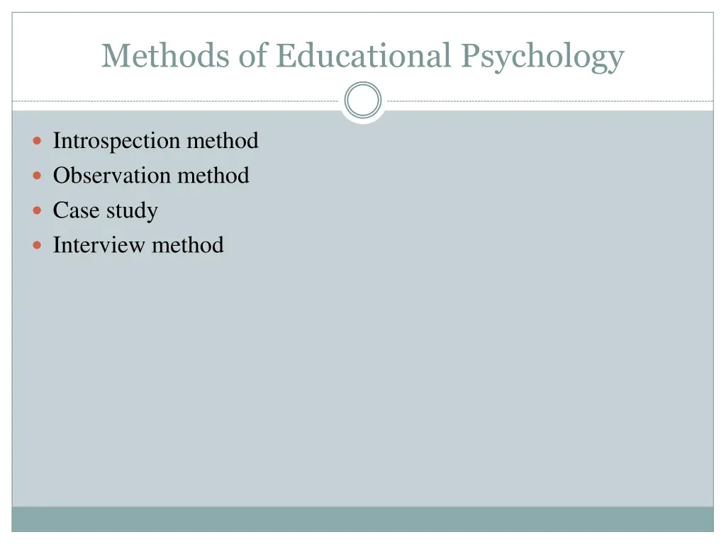 methods of educational psychology