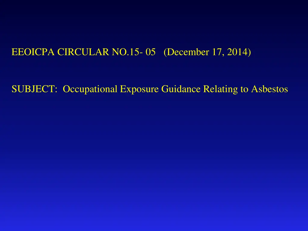 eeoicpa circular no 15 05 december 17 2014