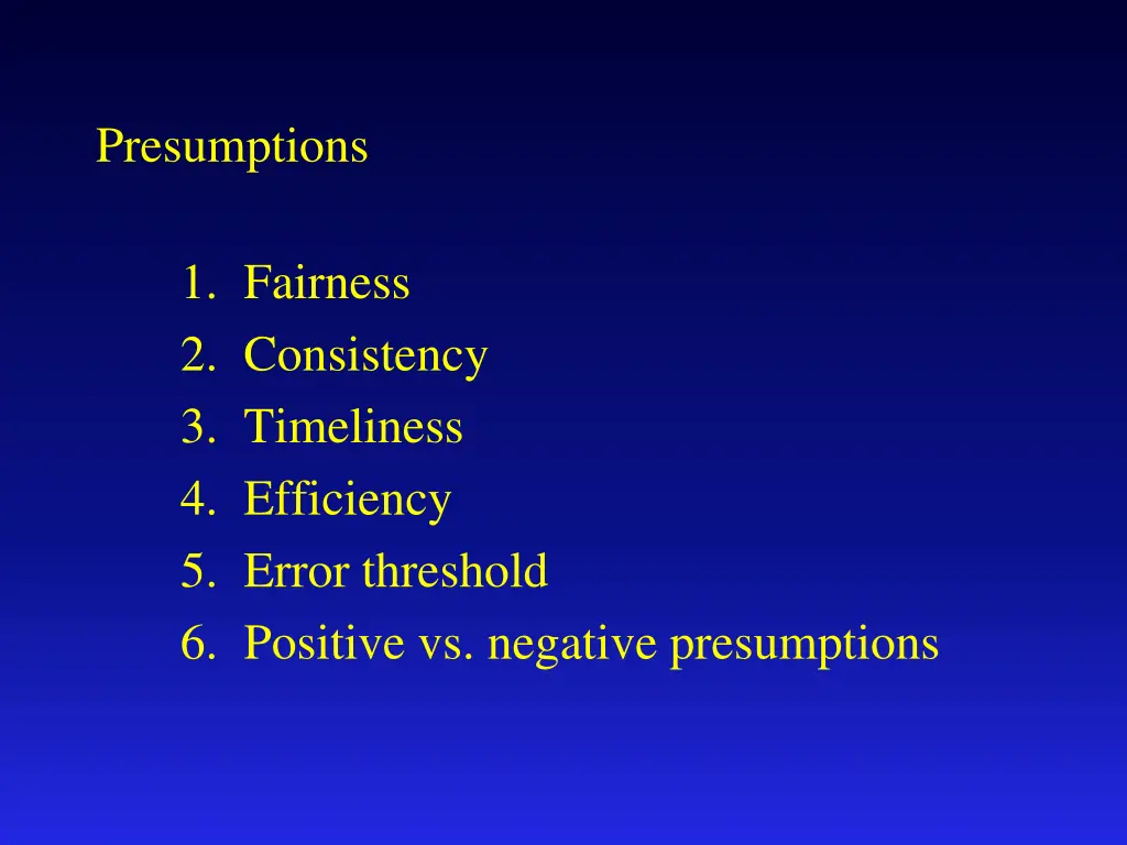 presumptions