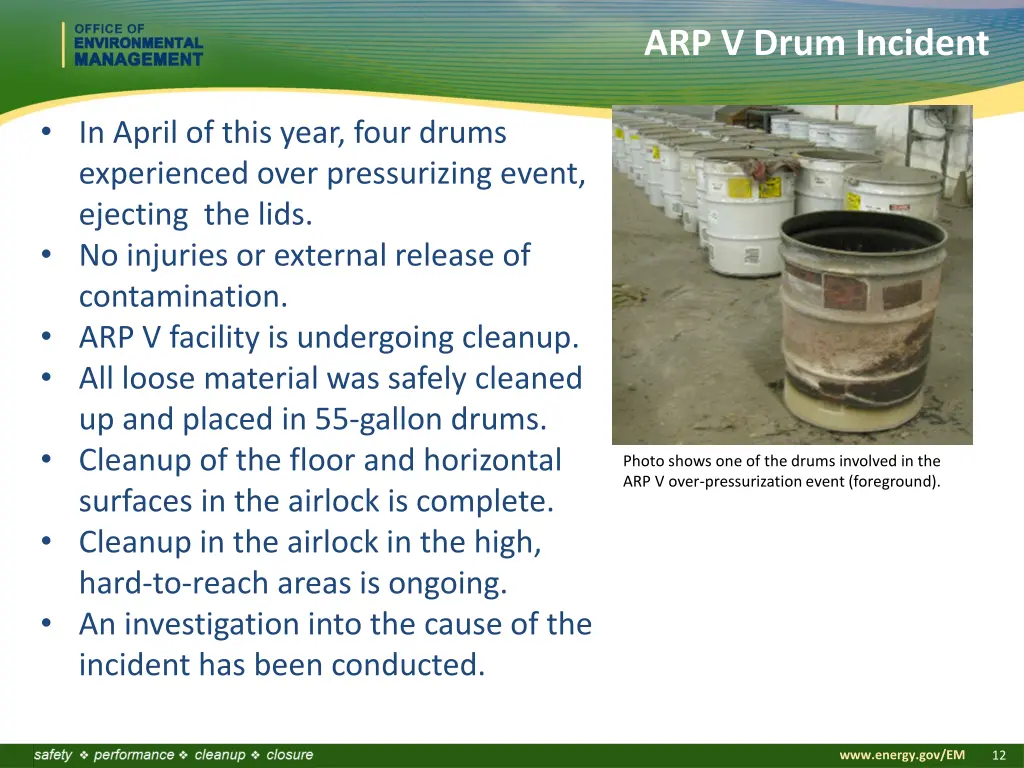 arp v drum incident