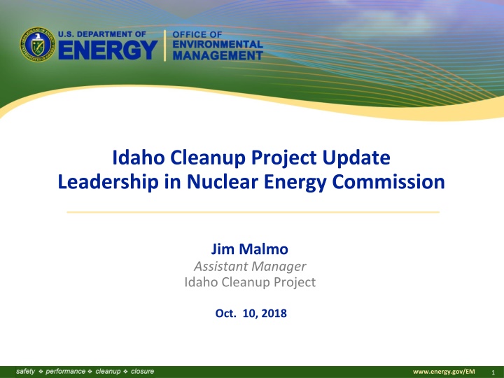idaho cleanup project update leadership