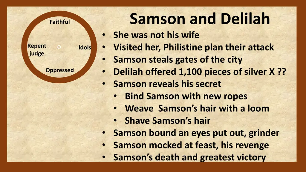 samson and delilah she was not his wife visited