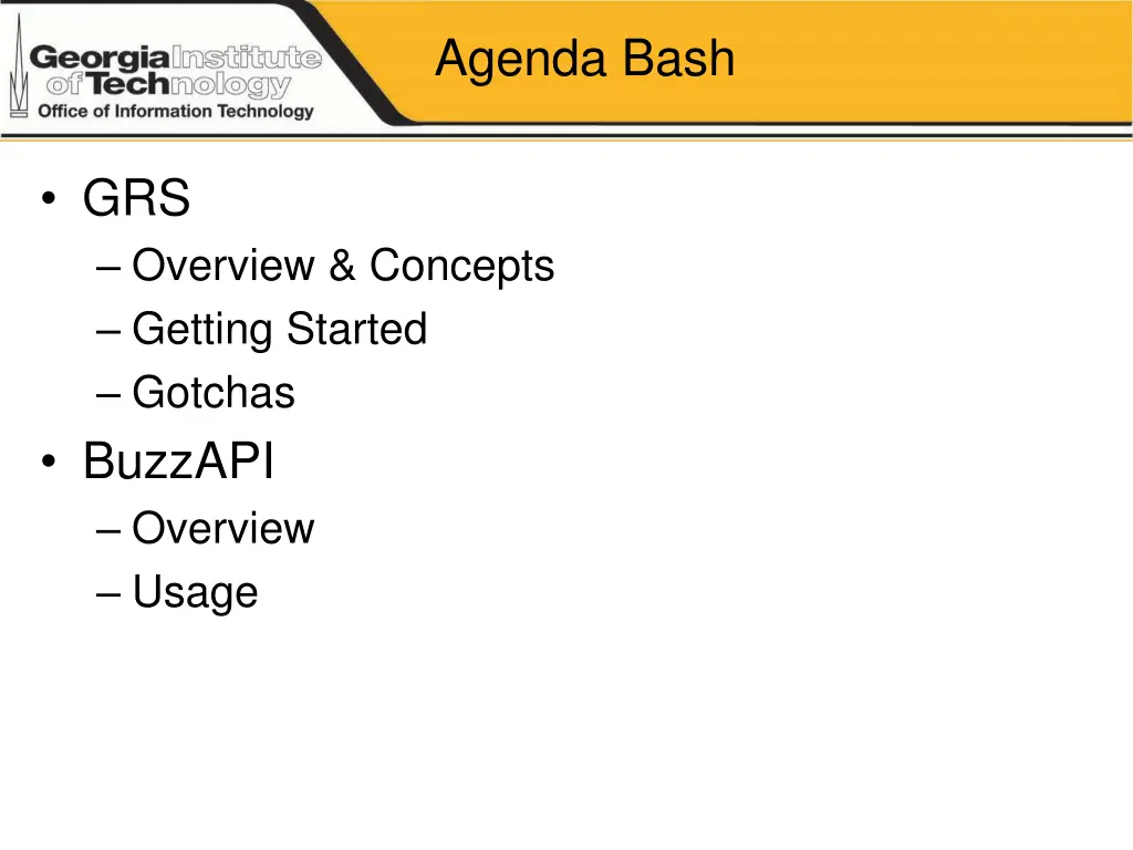 agenda bash