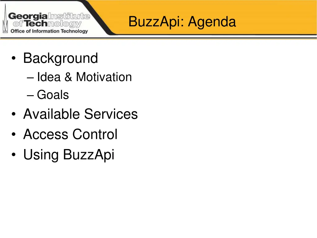 buzzapi agenda