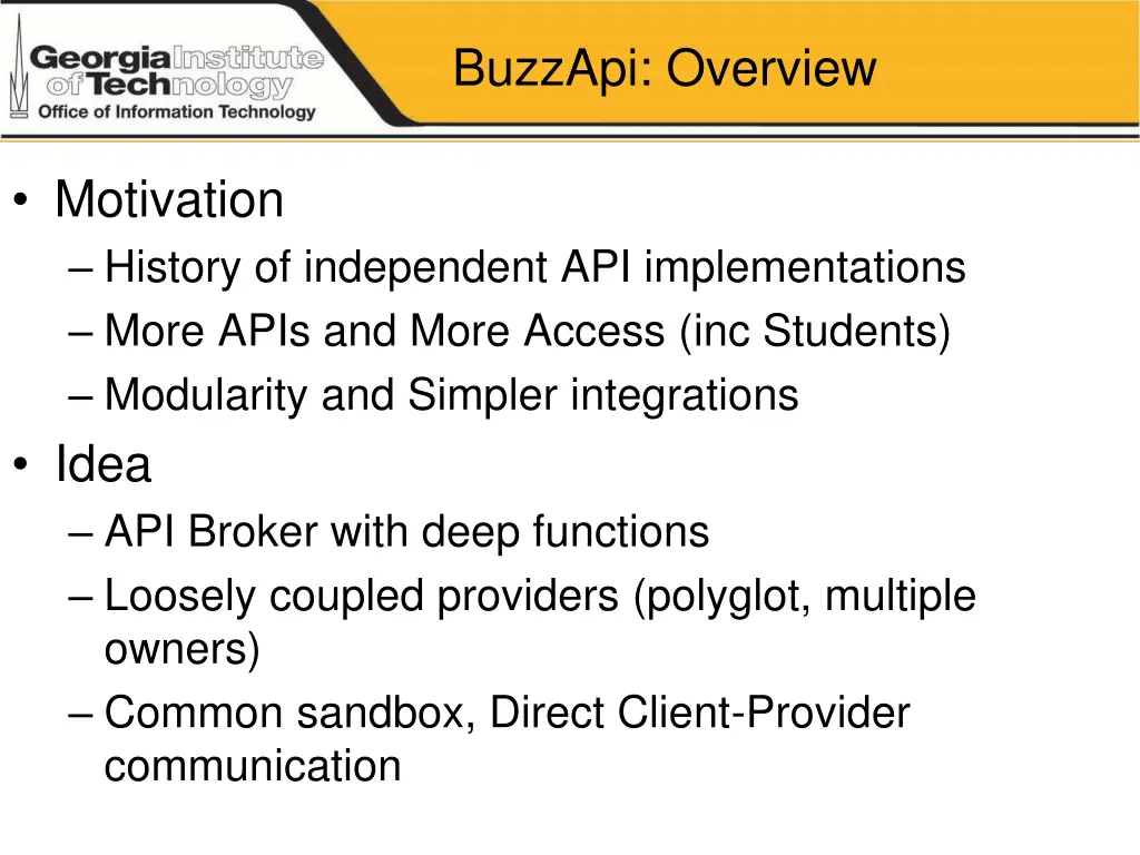 buzzapi overview