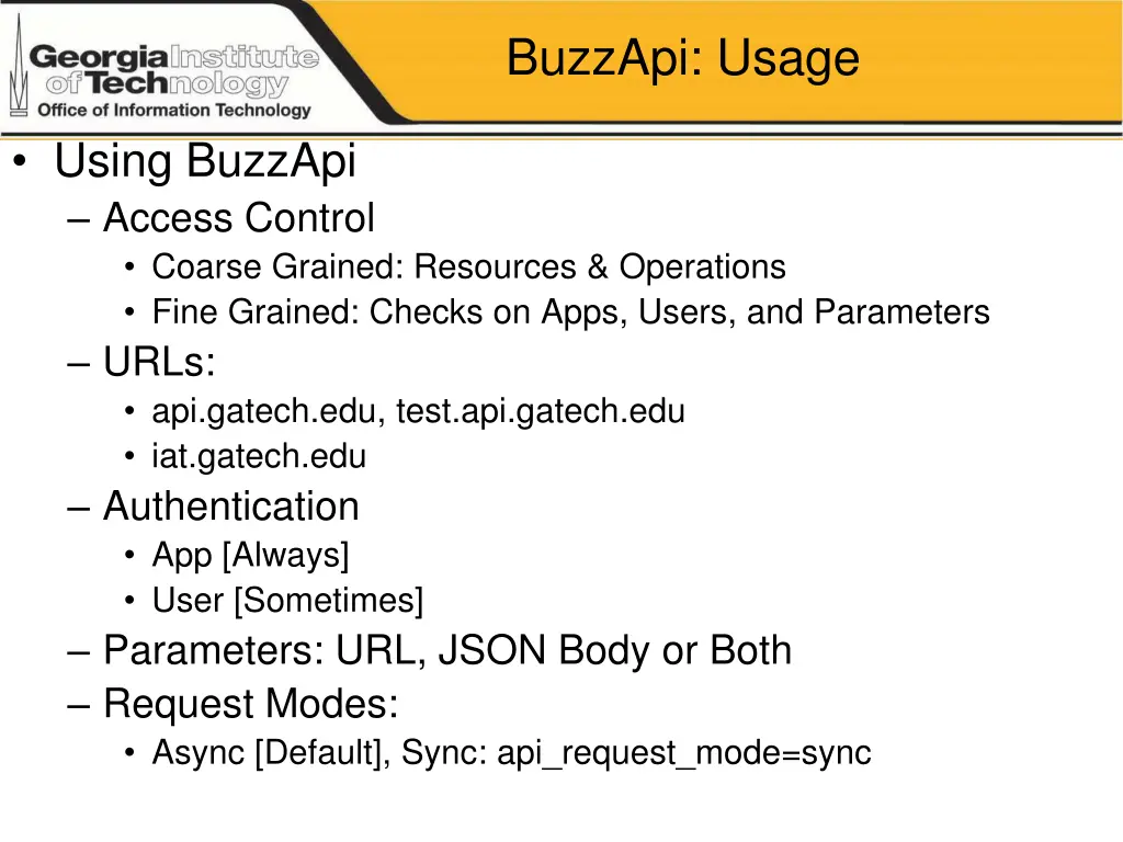 buzzapi usage