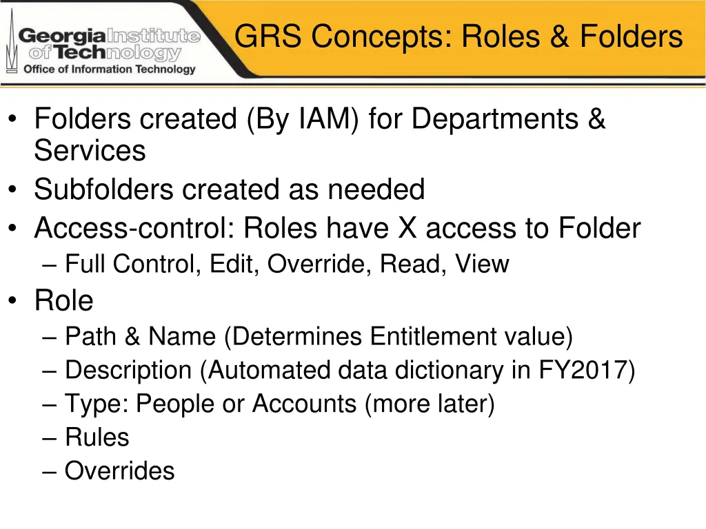 grs concepts roles folders