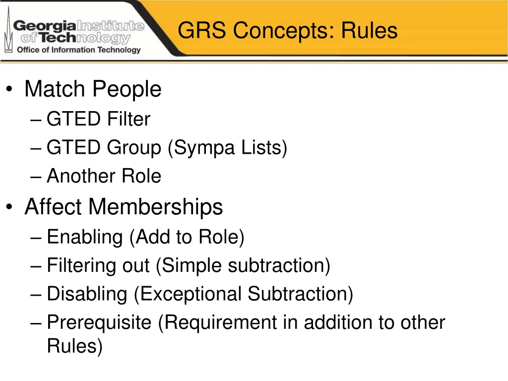 grs concepts rules