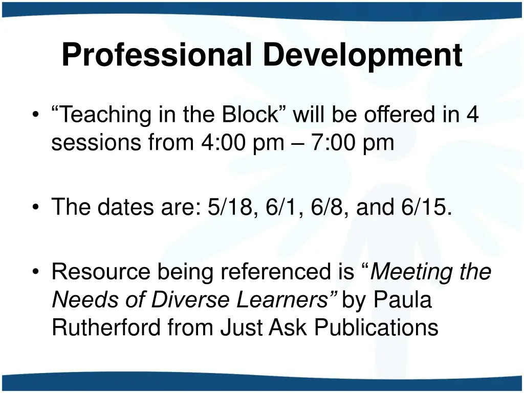 professional development