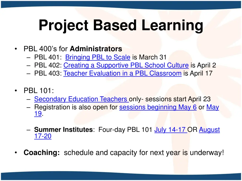 project based learning