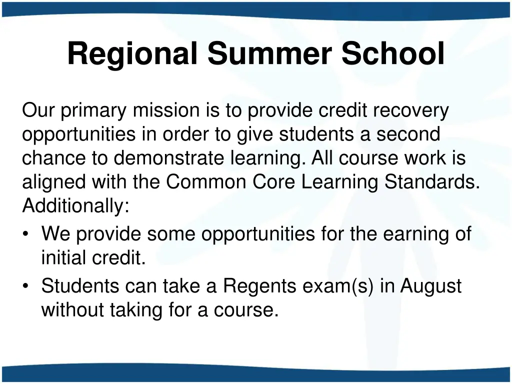 regional summer school 1