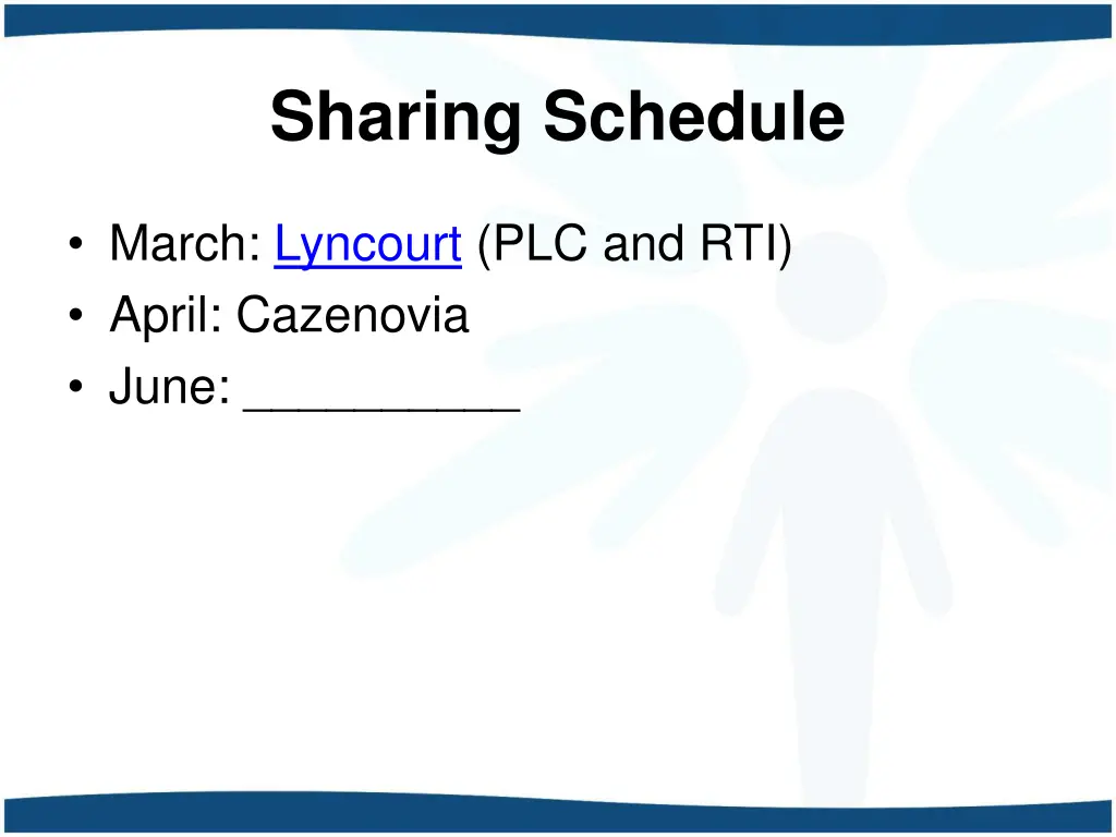 sharing schedule