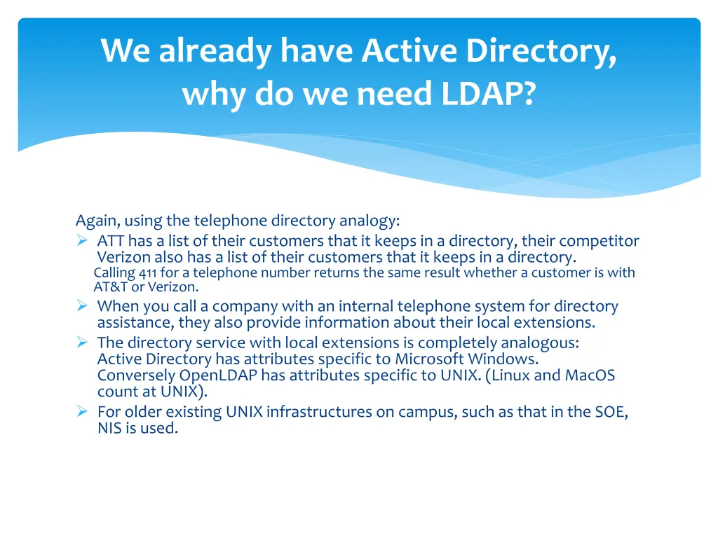 we already have active directory why do we need