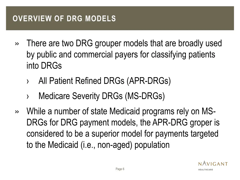 overview of drg models 2