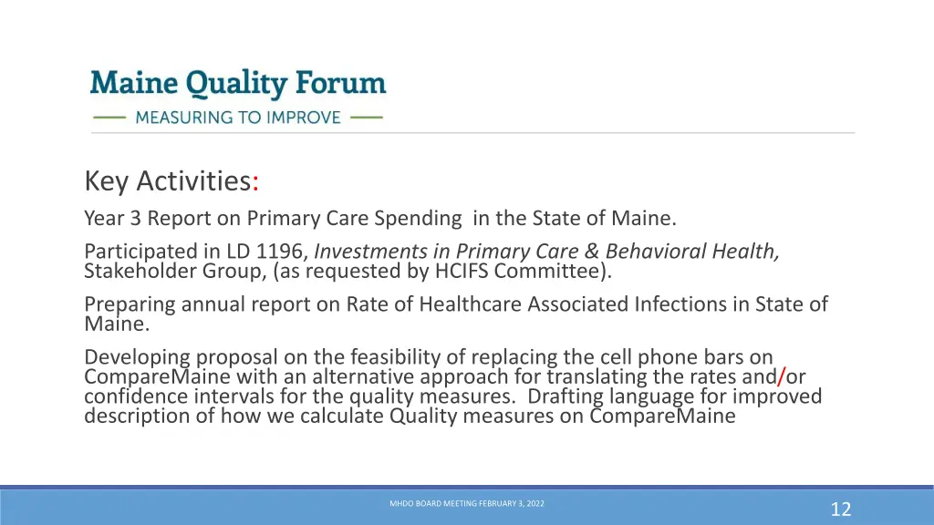 key activities year 3 report on primary care