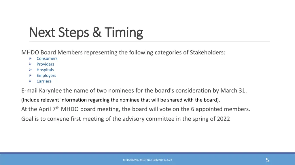 next steps timing next steps timing