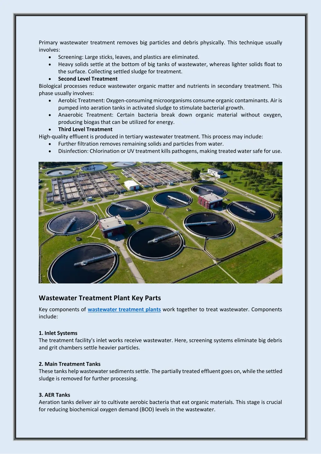 primary wastewater treatment removes