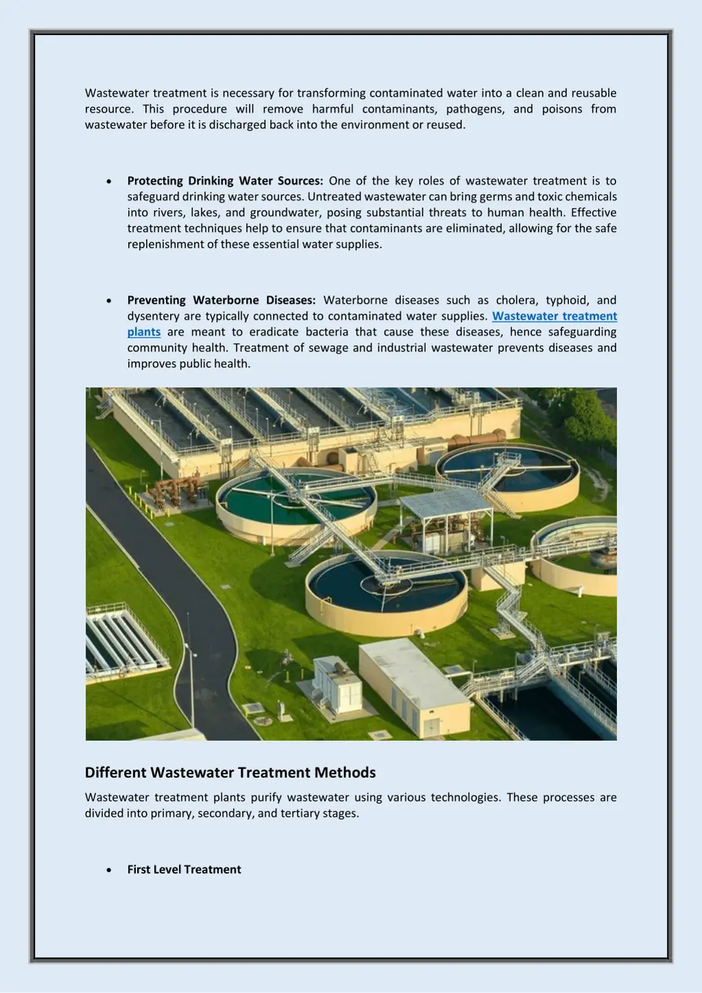 wastewater treatment is necessary