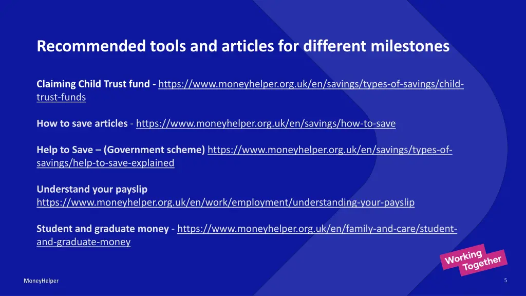 recommended tools and articles for different