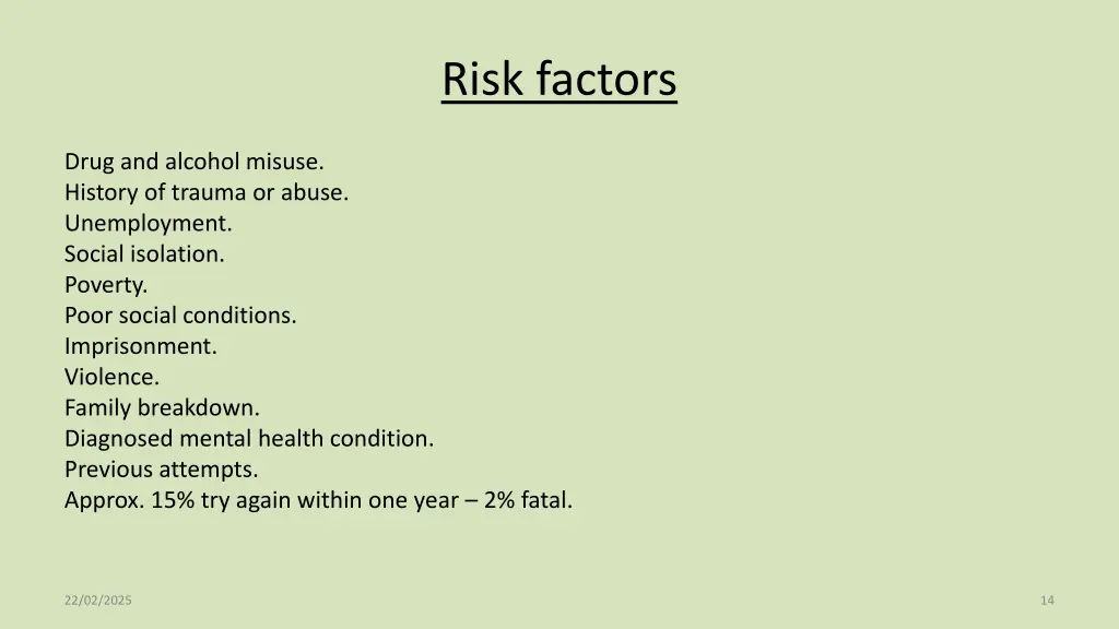 risk factors
