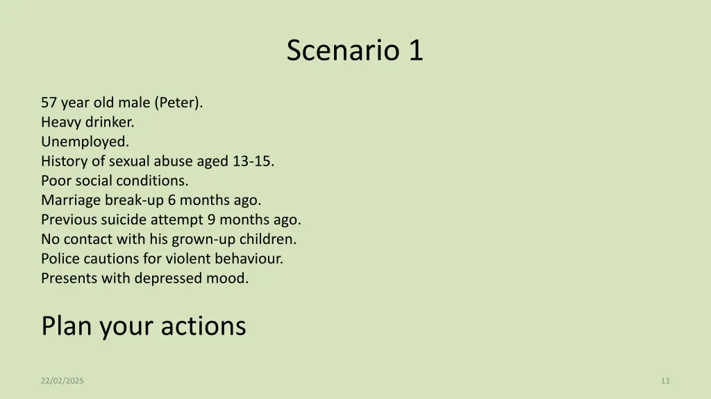 scenario 1