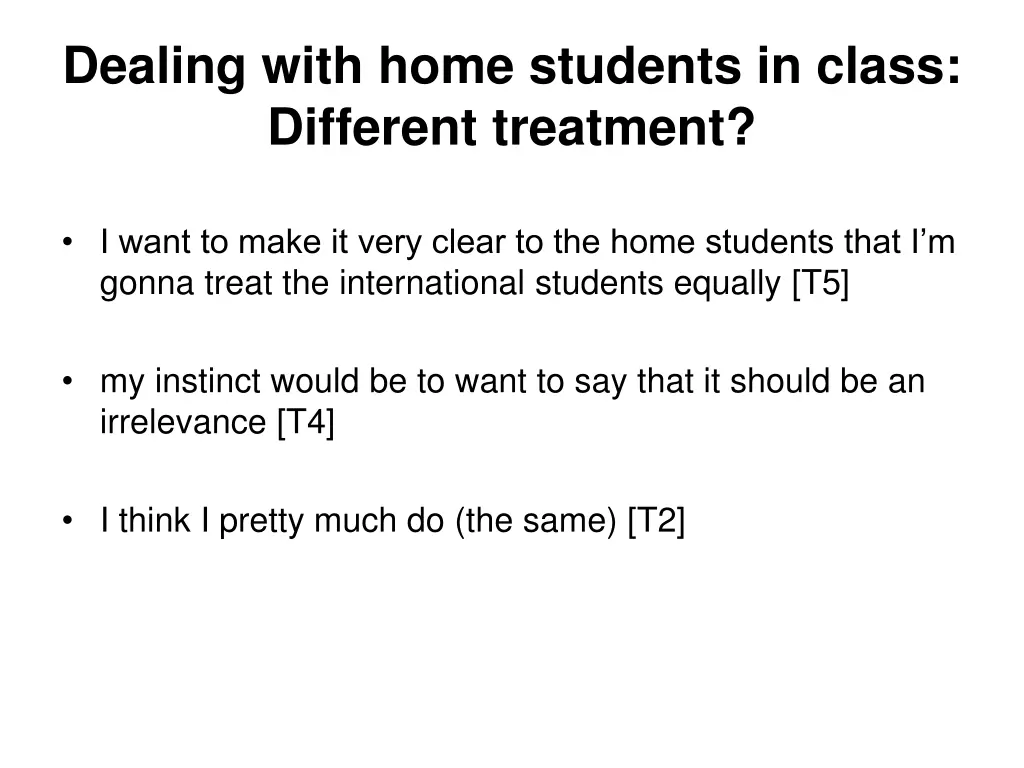 dealing with home students in class different 2