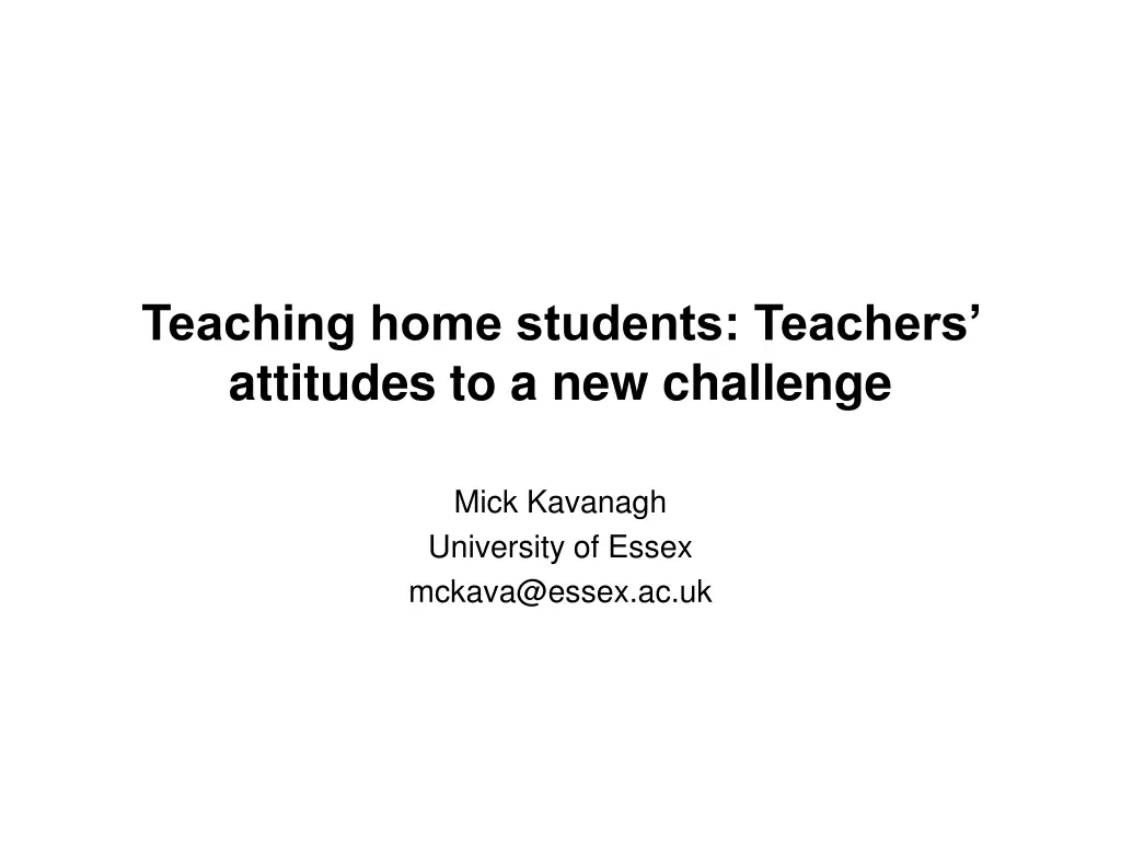 teaching home students teachers attitudes 2