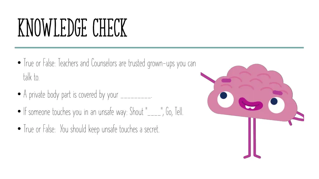 knowledge check