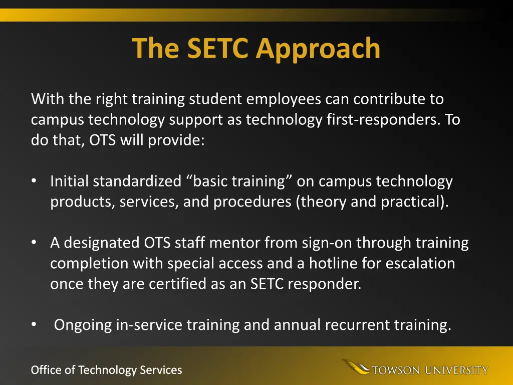 the setc approach