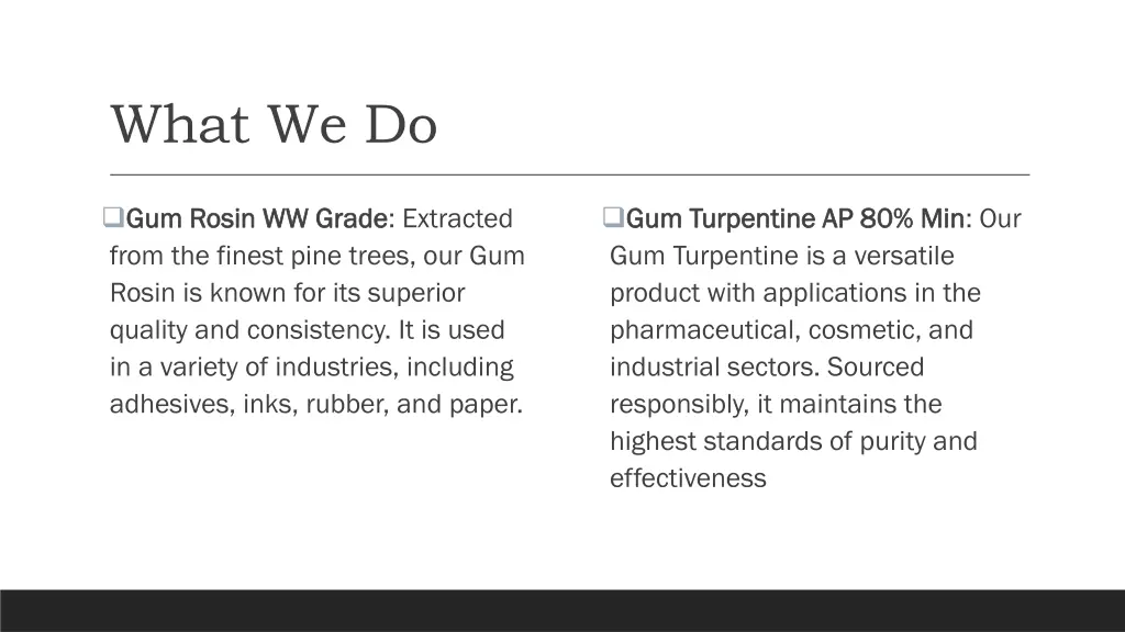 what we do