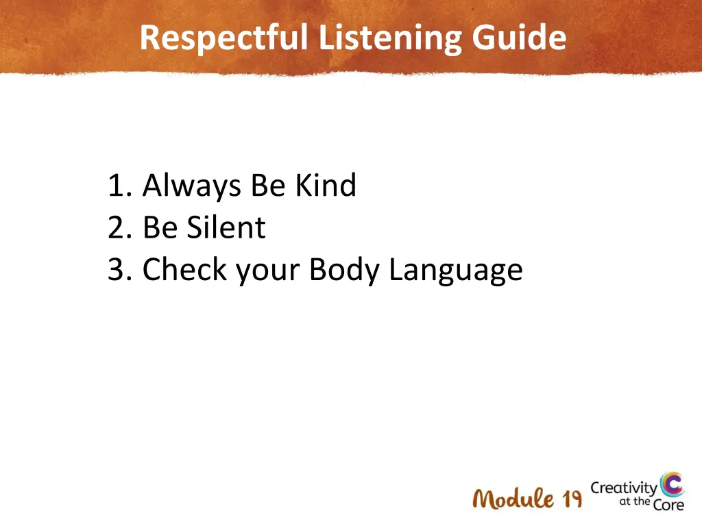 respectful listening guide
