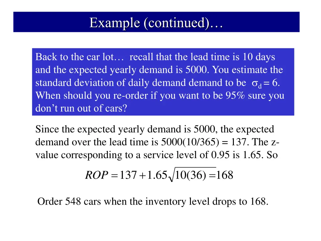 example continued 1