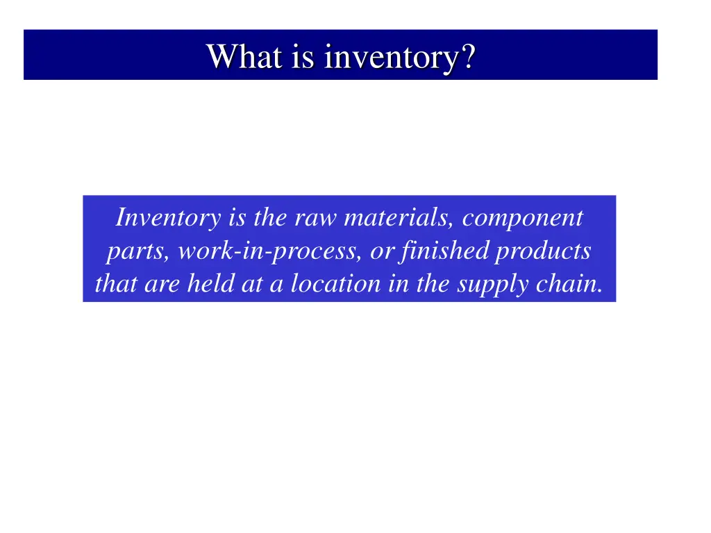 what is inventory